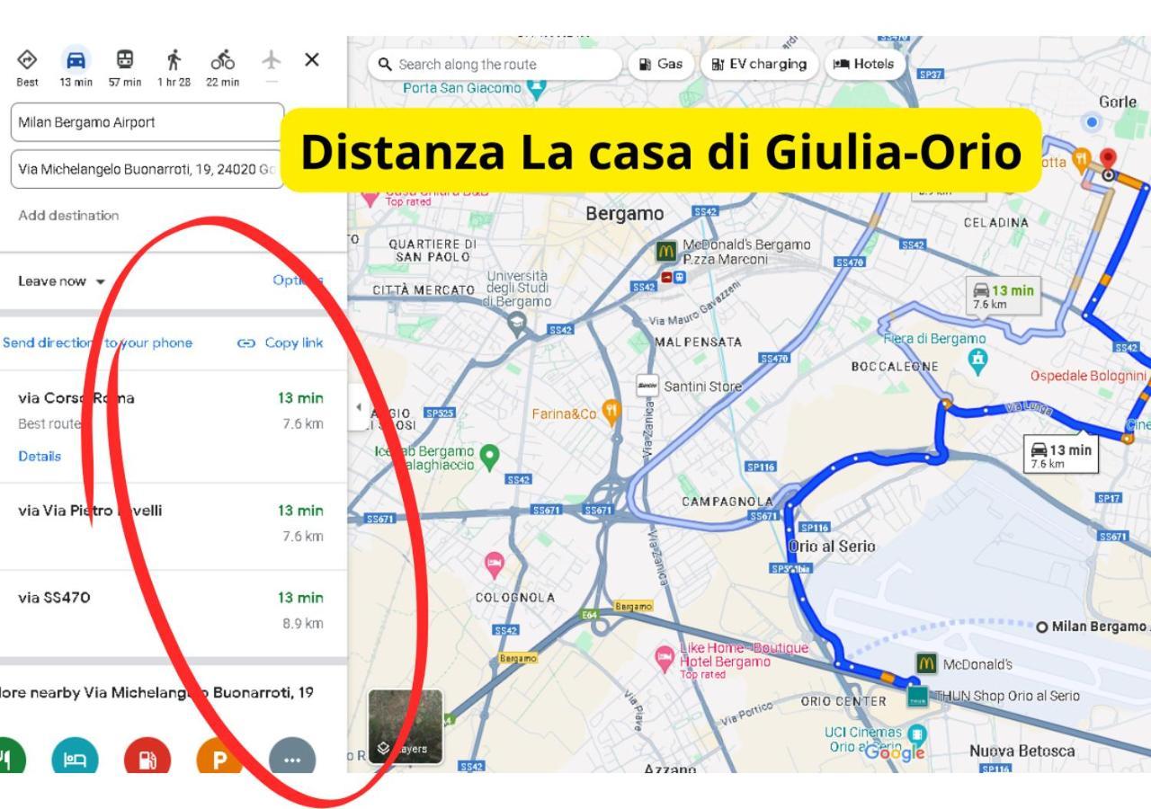 GorleMonolocale-7 Minuti Da Bergamo, 10 Minuti Milan Bergamo Airport公寓 外观 照片